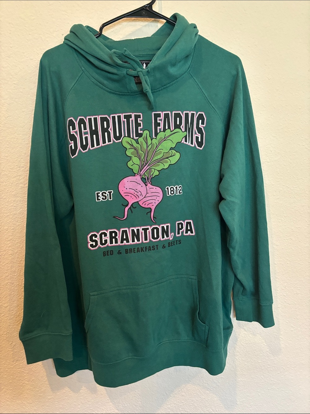 NWOT torrid 2X Green 'Schrute Farms Scranton, PA' Hoodie Sweatshirt